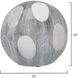 Painted Cream and White with Black Sphere, Large