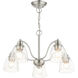 Montgomery 5 Light 24 inch Brushed Nickel Chandelier Ceiling Light