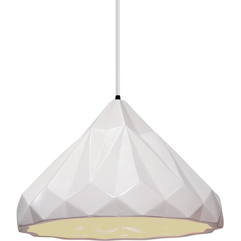 Radiance Collection LED 12 inch Matte Black and Matte White and White Pendant Ceiling Light