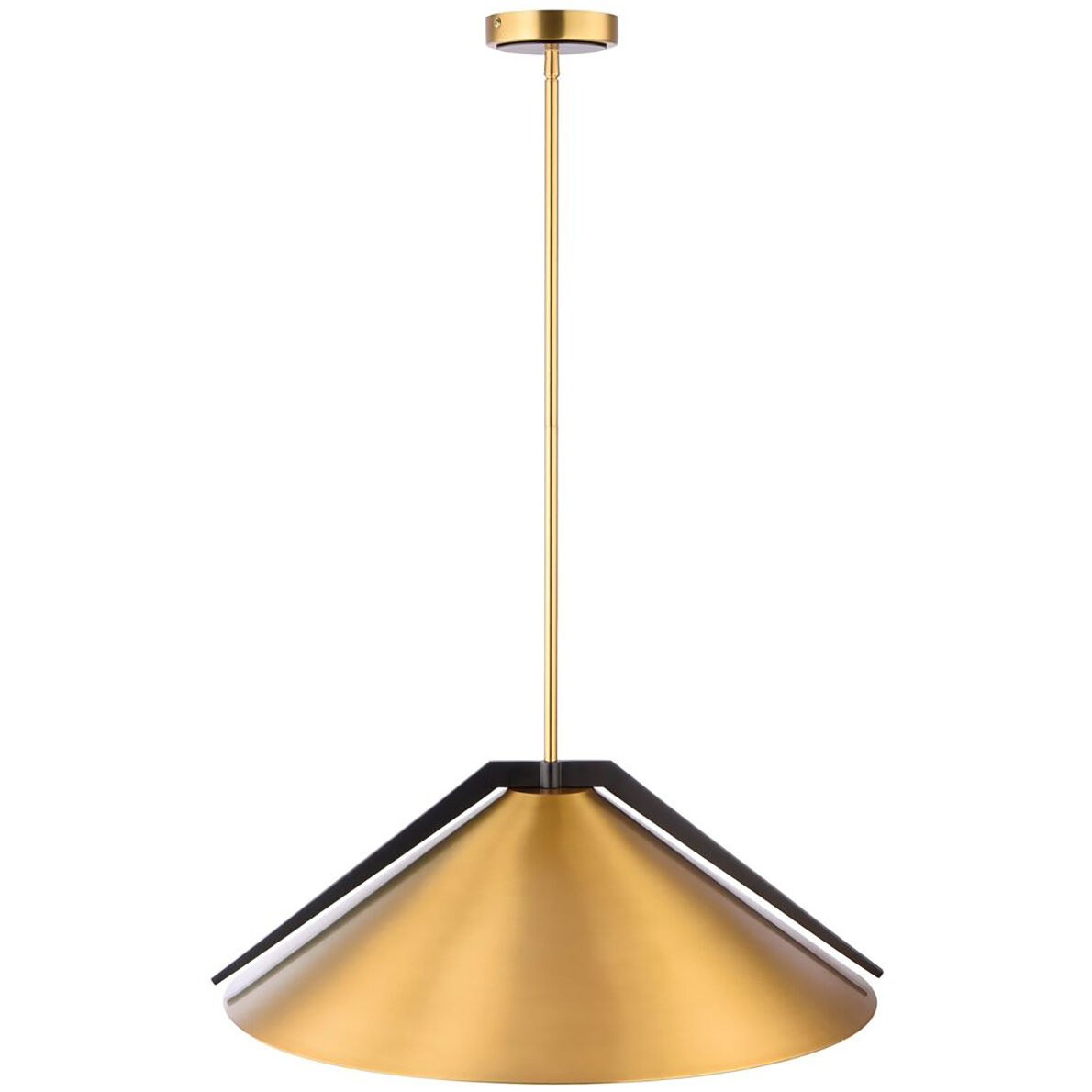 Baltic LED 24 inch Black and Brass Pendant Ceiling Light