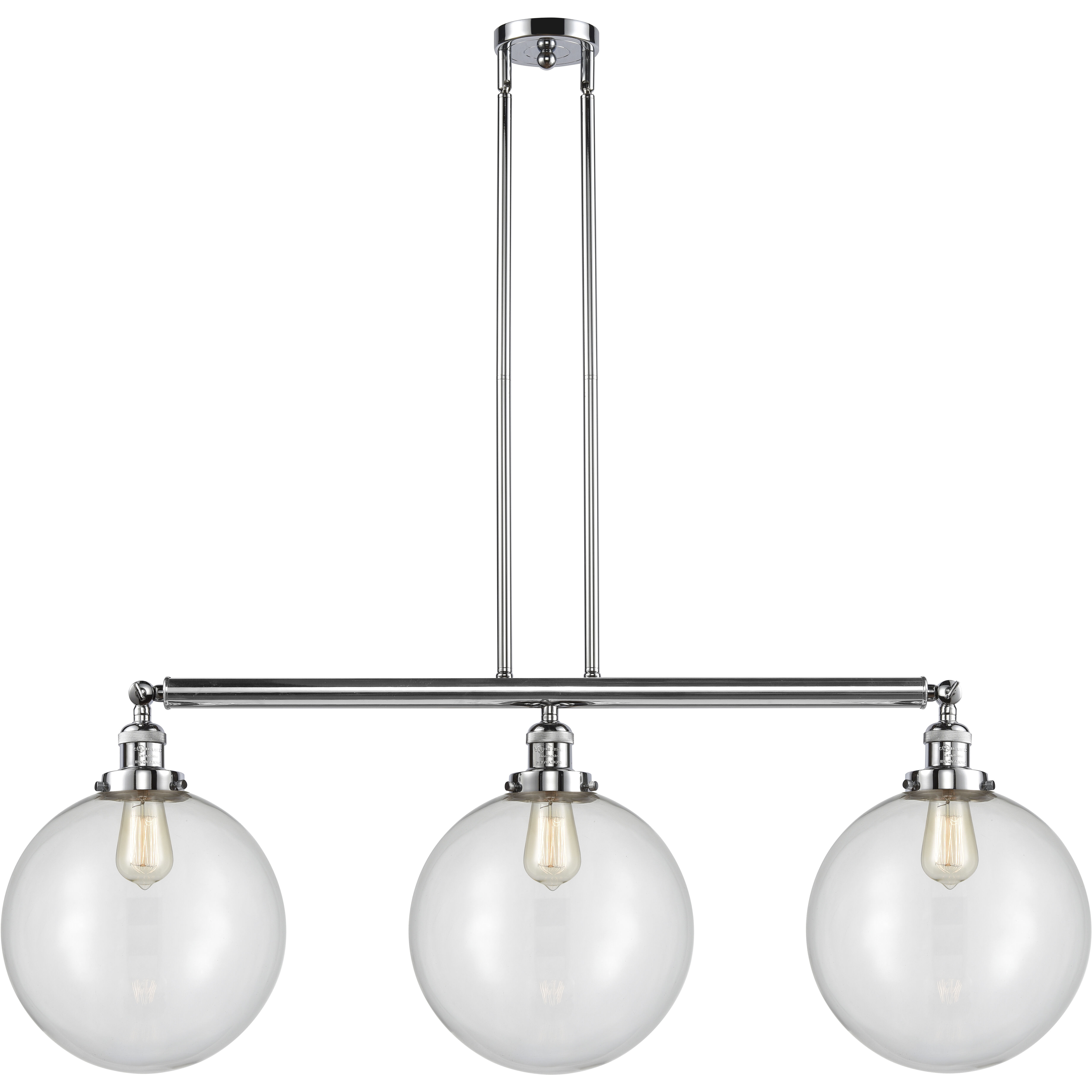 Franklin Restoration XX-Large Beacon LED 44 inch Polished Chrome Island Light Ceiling Light in Clear Glass, Franklin Restoration