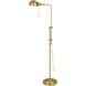 Croby 42 inch 60.00 watt Antique Brass Floor Lamp Portable Light