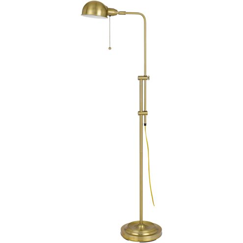 Croby 42 inch 60.00 watt Antique Brass Floor Lamp Portable Light