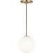 Richard June Sorelle 1 Light 7 inch Estate Brass Pendant Ceiling Light in LED