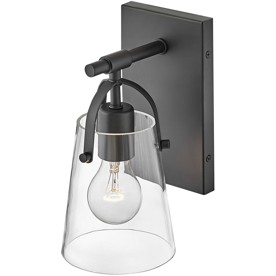 Foster 1 Light 6.5 inch Black Vanity Light Wall Light in Clear
