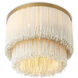 Roseline 2 Light 17.52 inch Vintage Brass Flush Mount Ceiling Light