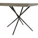 Davenport 84 X 39 inch Cerused Natural Gray and Antique Bronze Dining Table