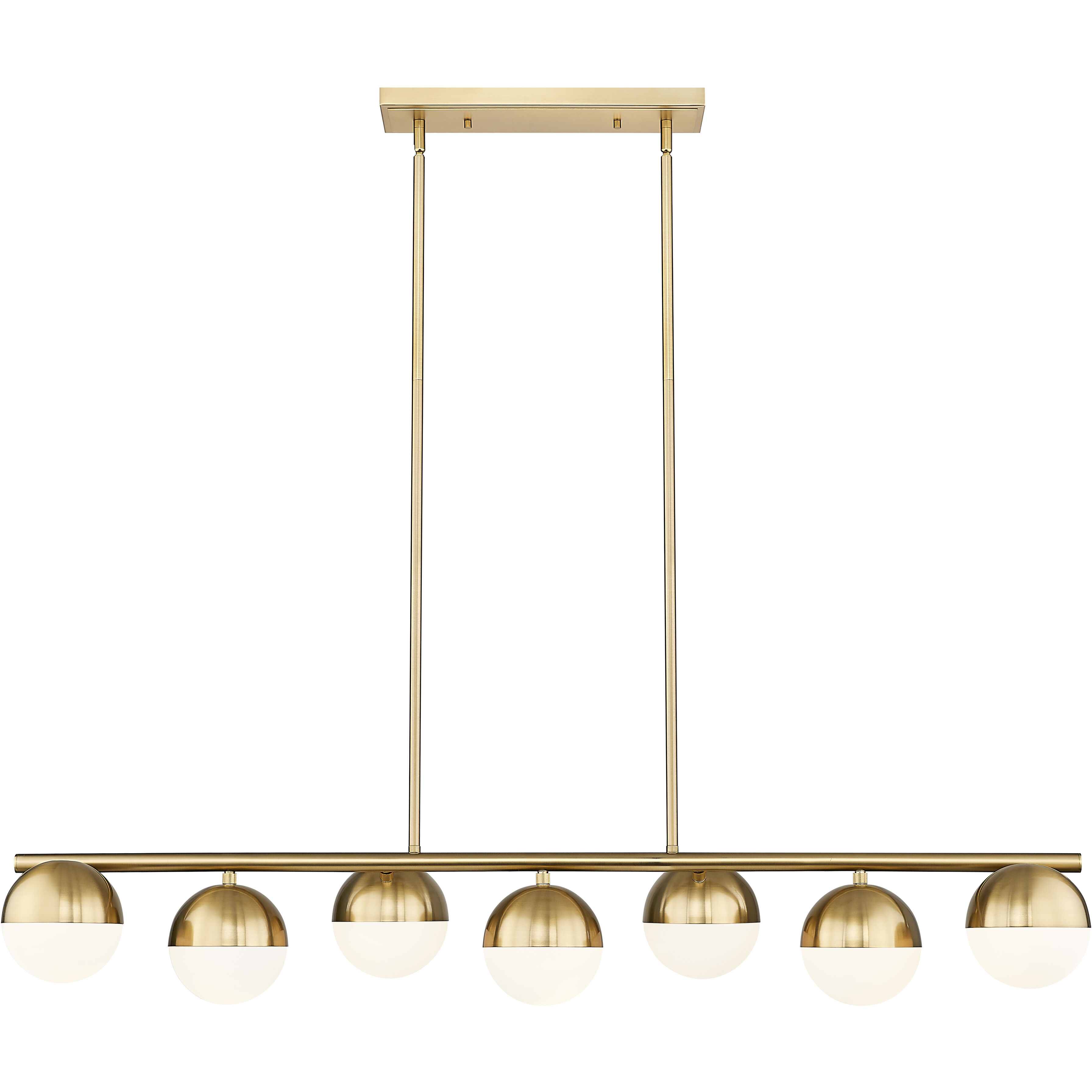 Realm Sphere Linear Chandelier Ceiling Light in Modern Gold