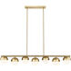 Realm Sphere Linear Chandelier Ceiling Light in Modern Gold