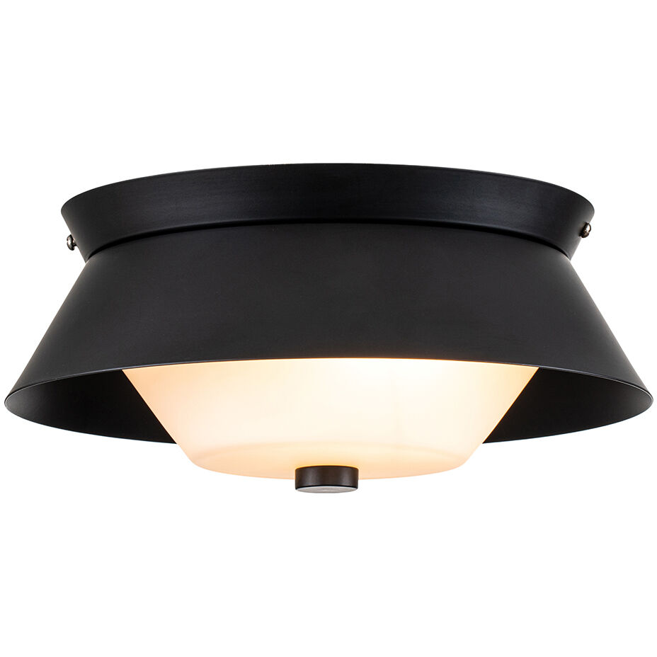 Bowtie 2 Light 10 inch Matte Black Flush Mount Ceiling Light