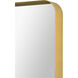 Barton 42 X 30 inch Brushed Gold Antique Wall Mirror, Large Rectangle