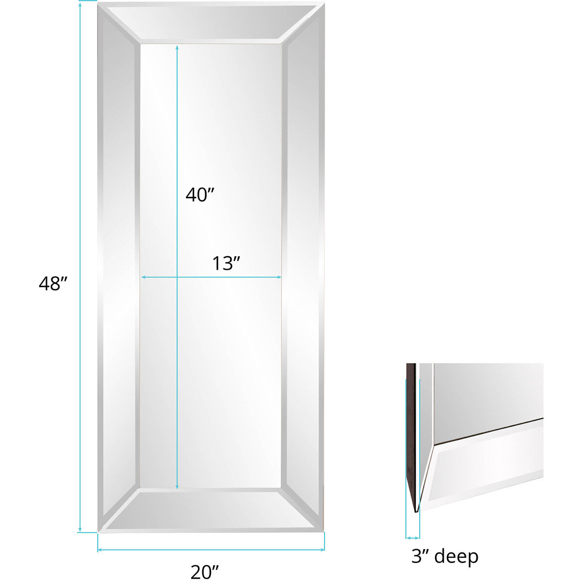 Vogue 30 X 30 inch Mirrored Wall Mirror