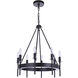 Larrson 8 Light 20 inch Flat Black Chandelier Ceiling Light
