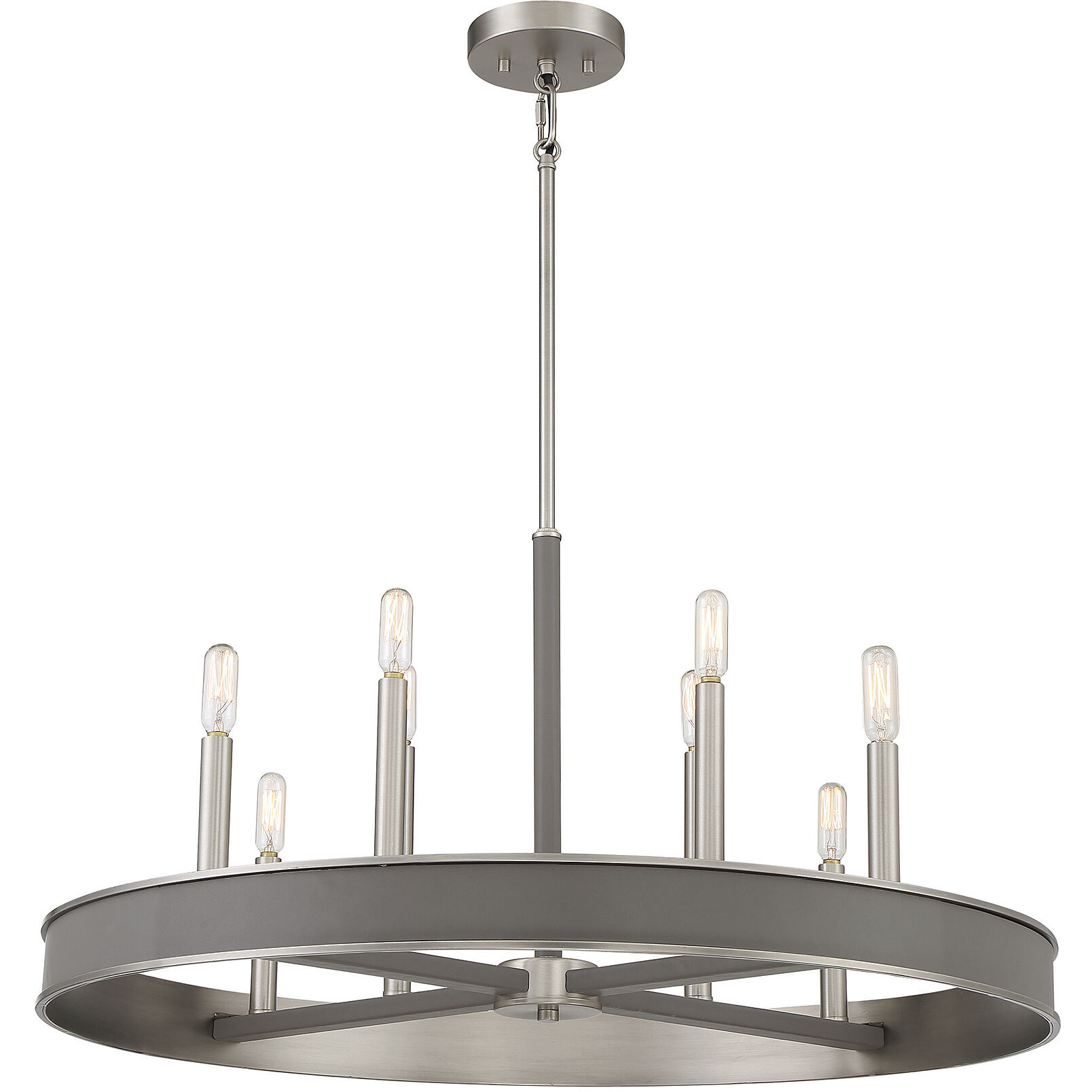 Chaucer 8 Light 30 inch Antique Nickel Chandelier Ceiling Light