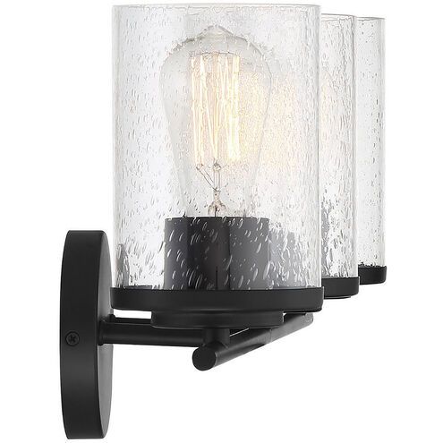 Marshall 3 Light 22 inch Black Bathroom Vanity Light Wall Light, Essentials