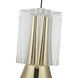Floe LED 8 inch Metallic Brass Pendant Ceiling Light