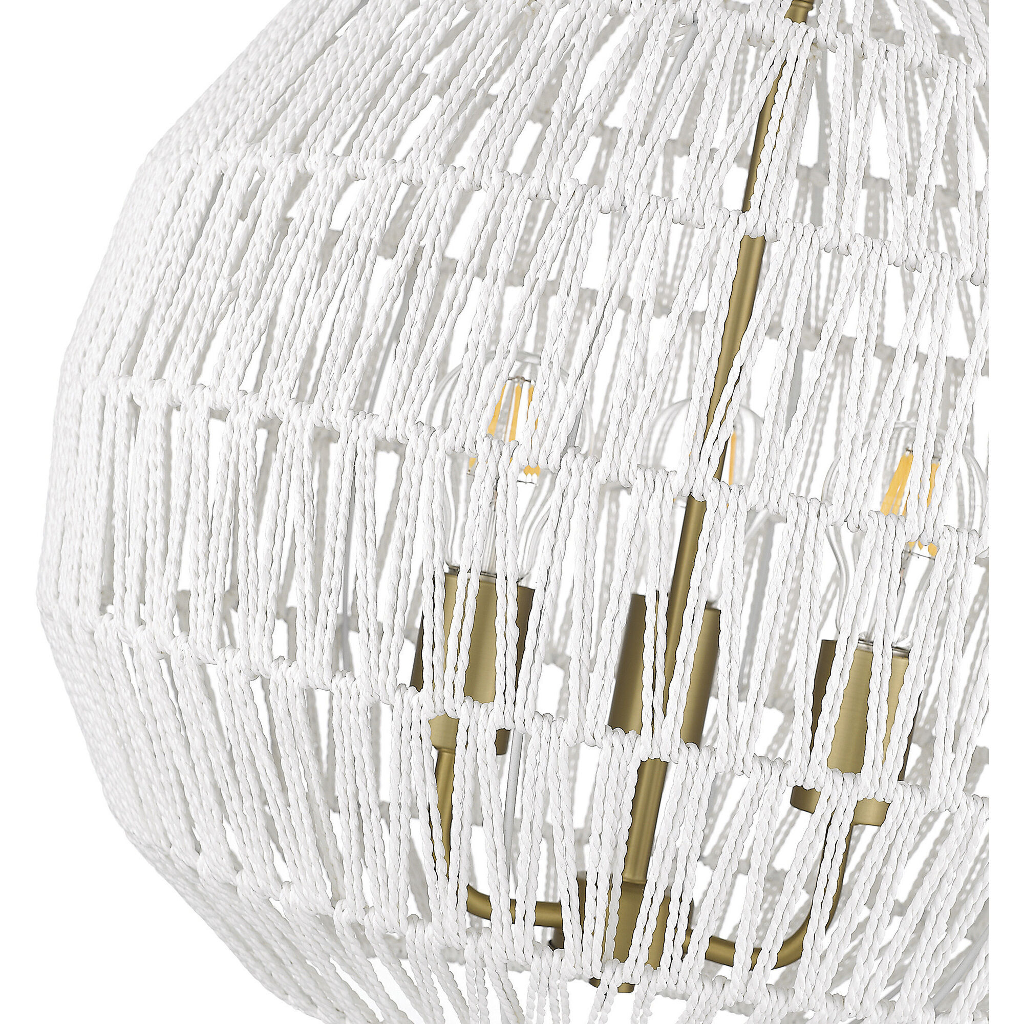 Florence 3 Light 18.5 inch Brushed Champagne Brass Pendant Ceiling Light