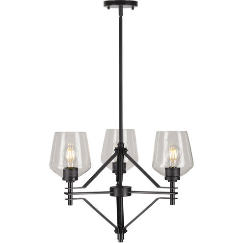 Chalice 3 Light 22 inch Black Chandelier Ceiling Light