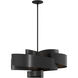 Zen 6 Light 34.1 inch Black Pendant Ceiling Light