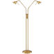 OSLO TWINS 55 inch 50 watt Brass Floor Lamp Portable Light