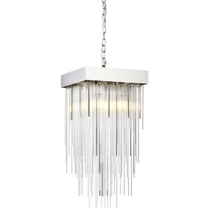 Waterfall 4 Light 12 inch Polished Nickel Pendant Ceiling Light