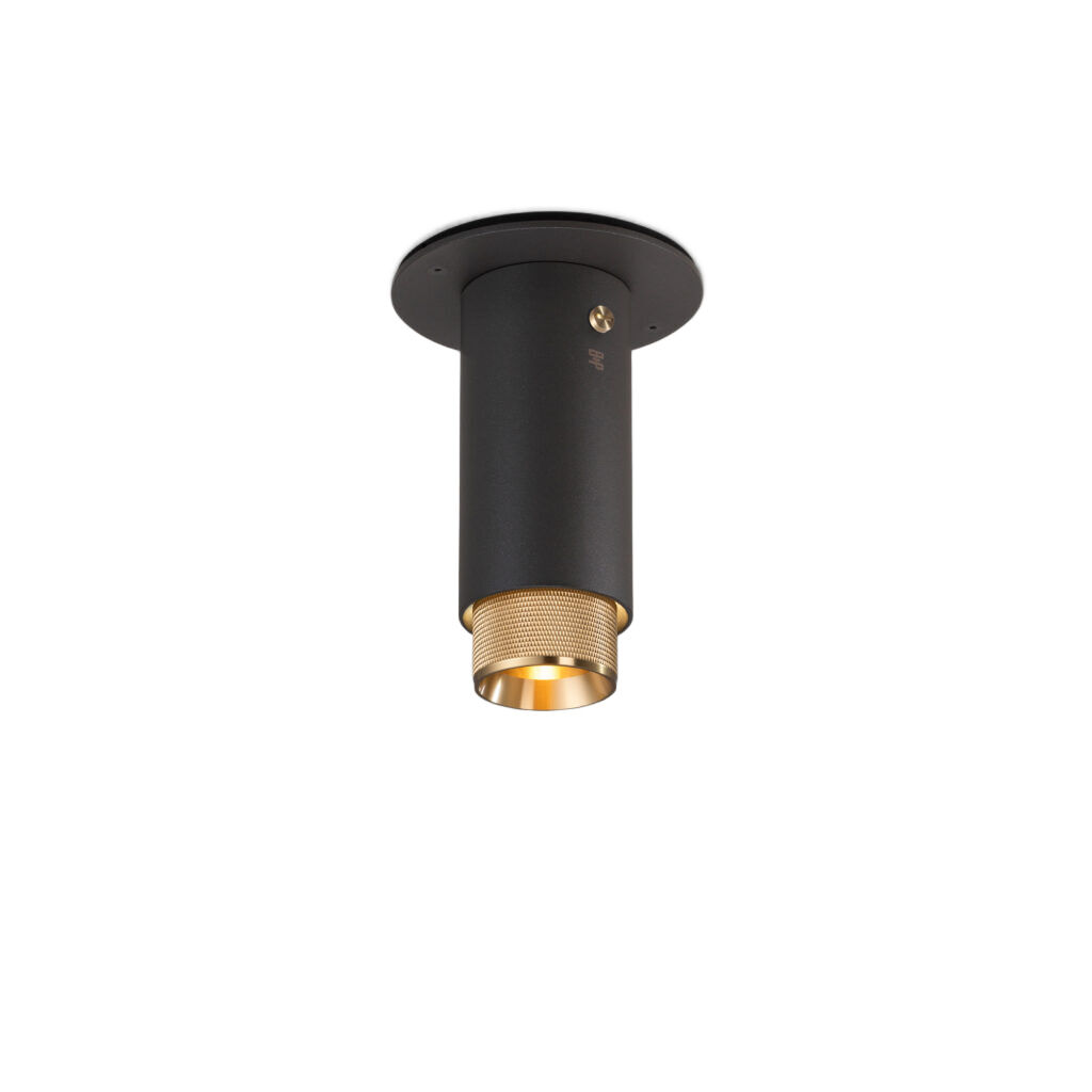 Exhaust Surface LED 2.36 inch Graphite / Brass Flush Mount Ceiling Light