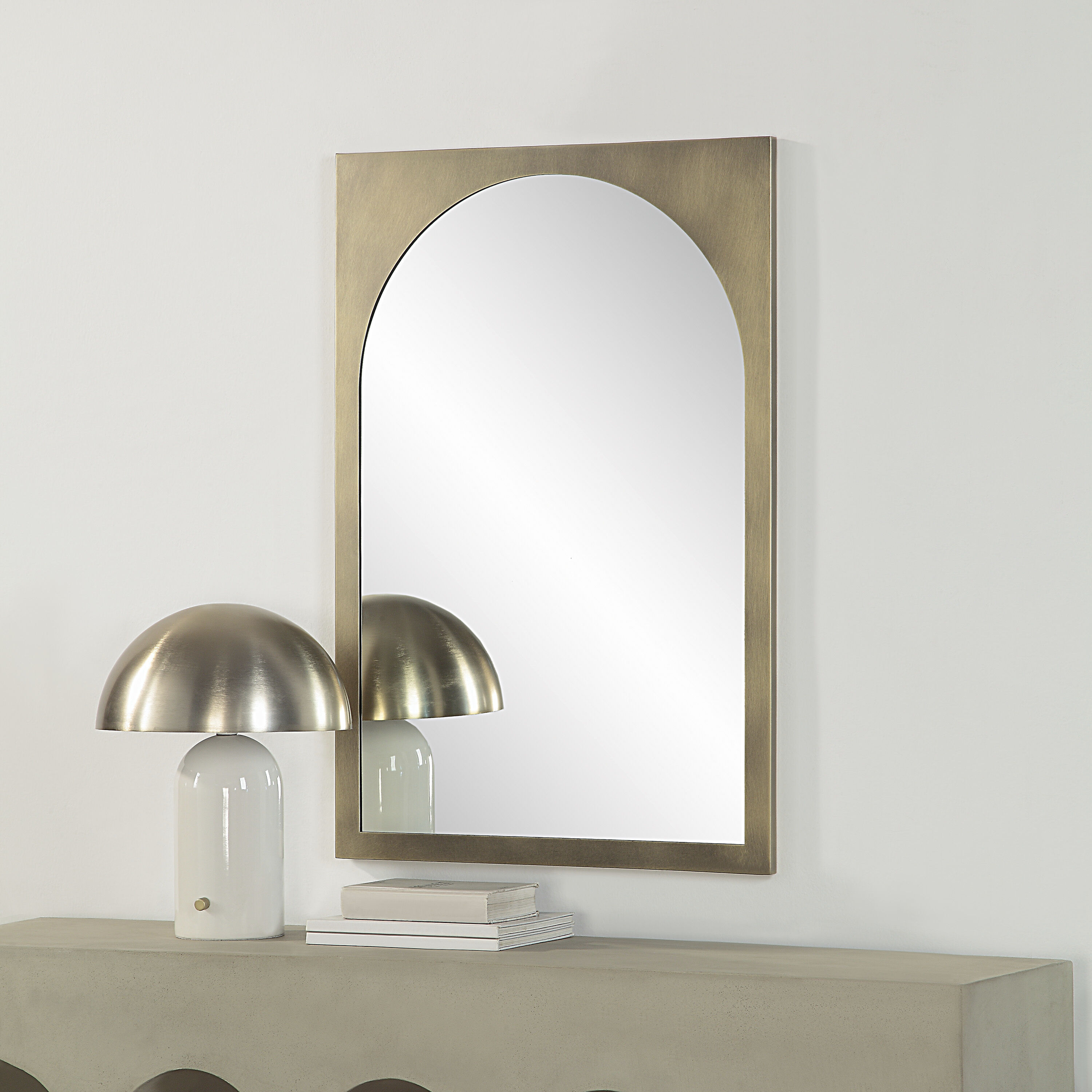 Ninove 36 X 24 inch Mottled Brass Wall Mirror