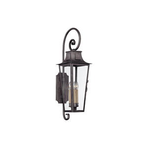 Morgan 4 Light 35 inch Aged Pewter Outdoor Wall Lantern in Incandescent
