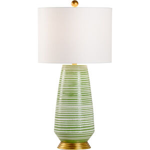 Chelsea House 30 inch 100.00 watt Green/White Glaze/Antique Gold Leaf Table Lamp Portable Light