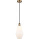 Ballston Cindyrella LED 7 inch Brushed Brass Mini Pendant Ceiling Light