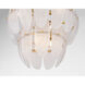 Marclaire 6 Light 19.75 inch Legacy Brass Pendant Ceiling Light in Clear Textured Handmade Glass
