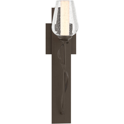 Flora 1 Light 4.8 inch White Sconce Wall Light in Seeded with Opal