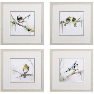 Florals Green and Blue and Teal and Pink Framed Art