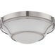 Baker LED 13 inch Brushed Nickel Flush Mount Ceiling Light