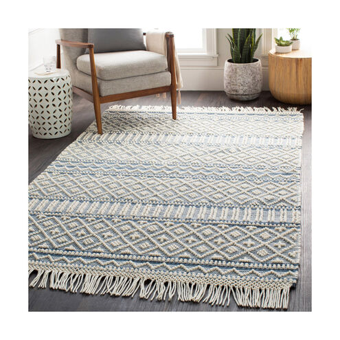 Farmhouse Tassels 108 X 72 inch Blue Rug in 6 X 9, Rectangle