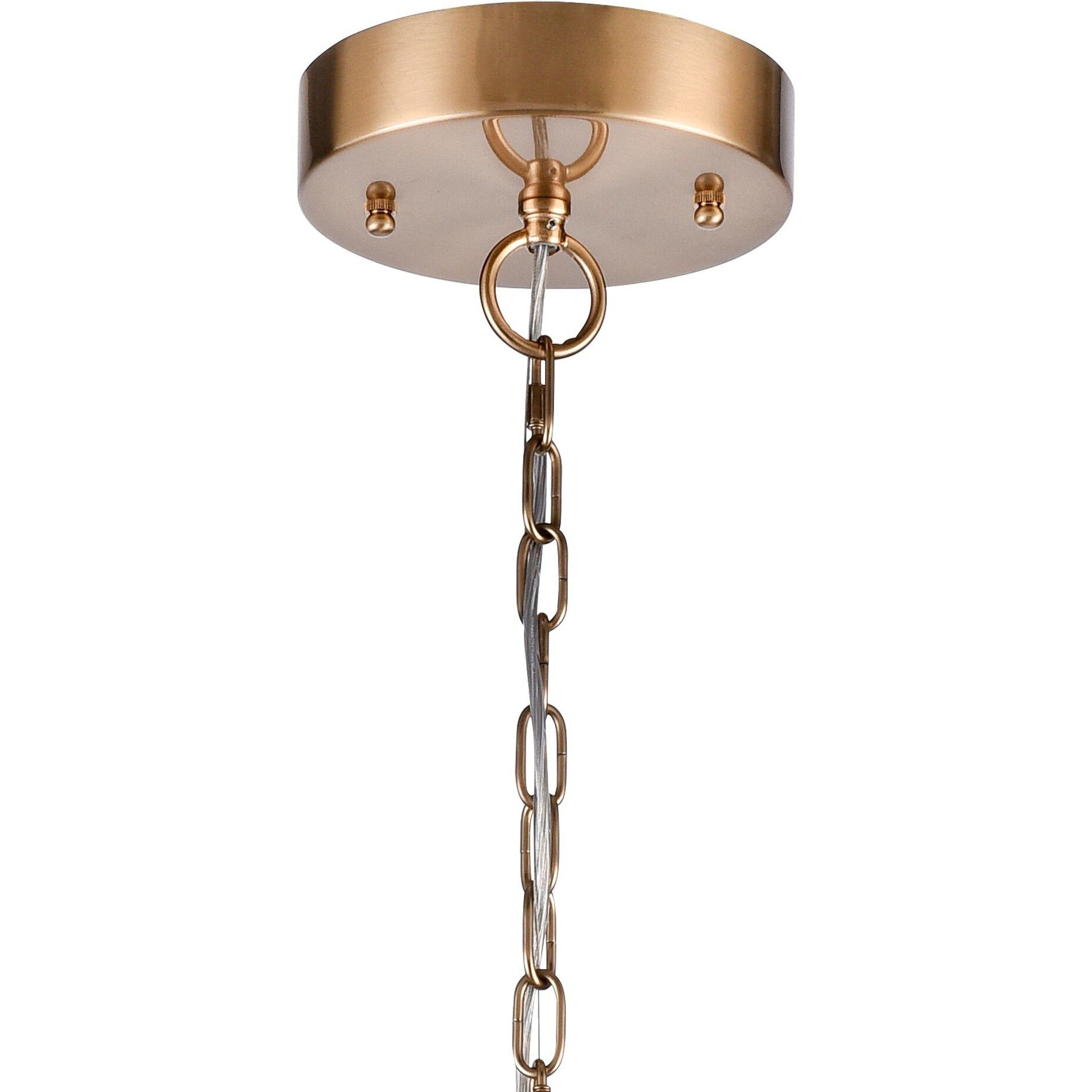 Calla LED 26 inch Natural Brass Chandelier Ceiling Light