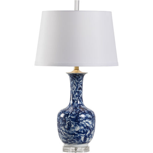 Wildwood 31 inch 100 watt Blue/White Glaze Table Lamp Portable Light