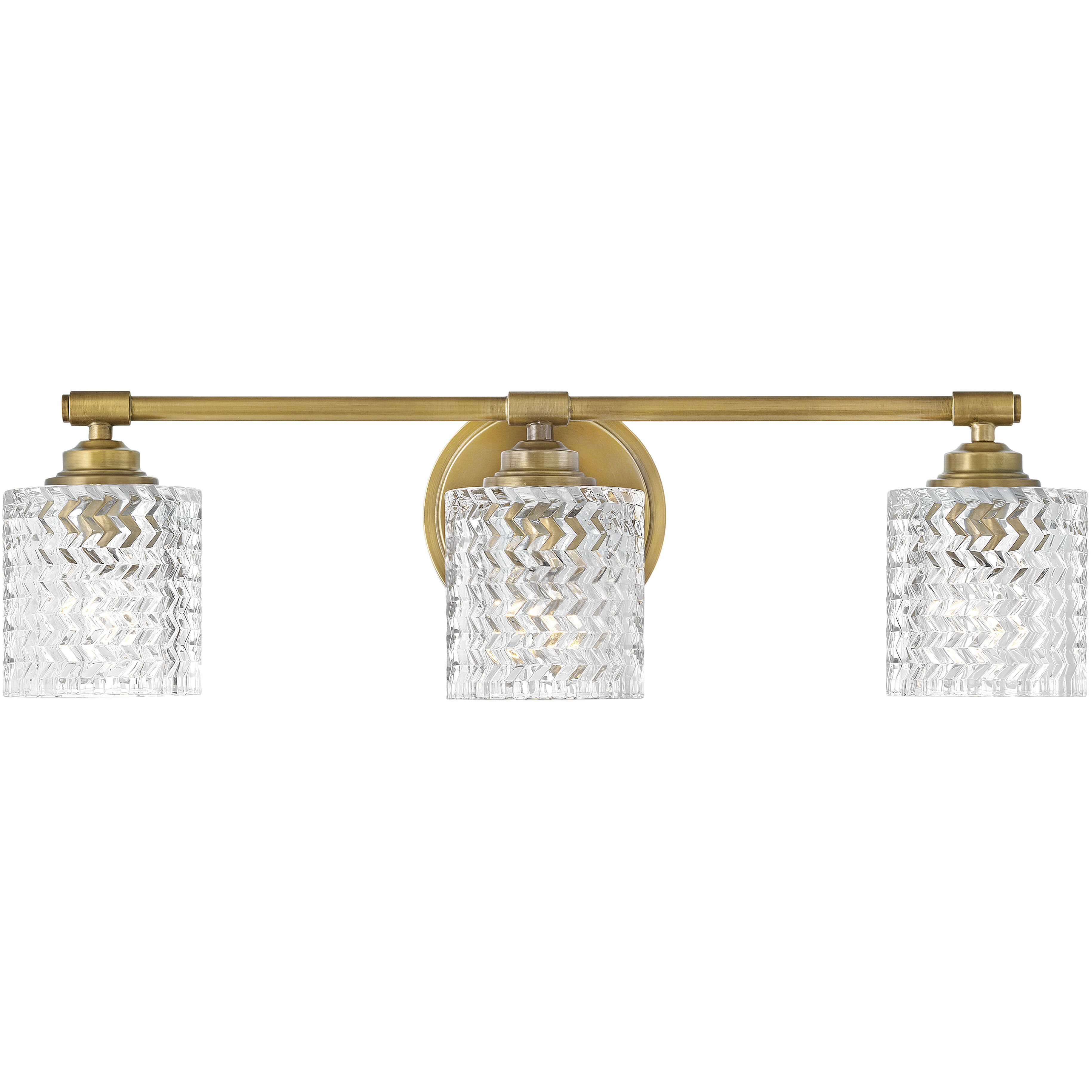 Elle 3 Light 24 inch Heritage Brass Vanity Light Wall Light