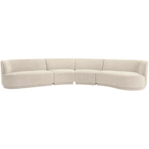 Yoon Eclipse White Modular Sectional Chaise in Sweet Cream