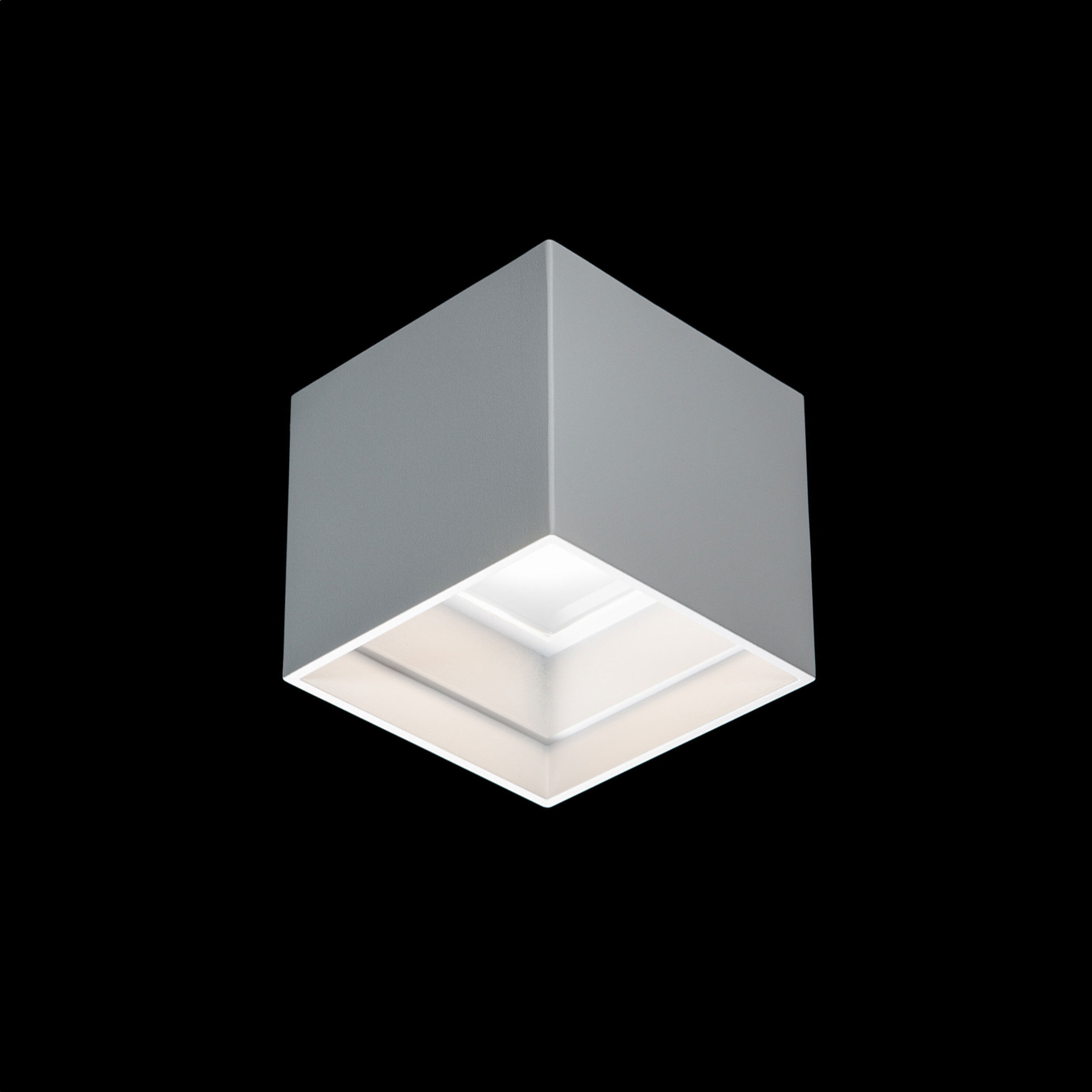 Kube 1 Light 5 inch White Outdoor Flush Mount in 4000K