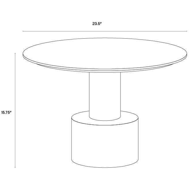 Monaco 23.5 X 15.75 inch Gold / Grey Marble / Charcoal Grey Coffee Table
