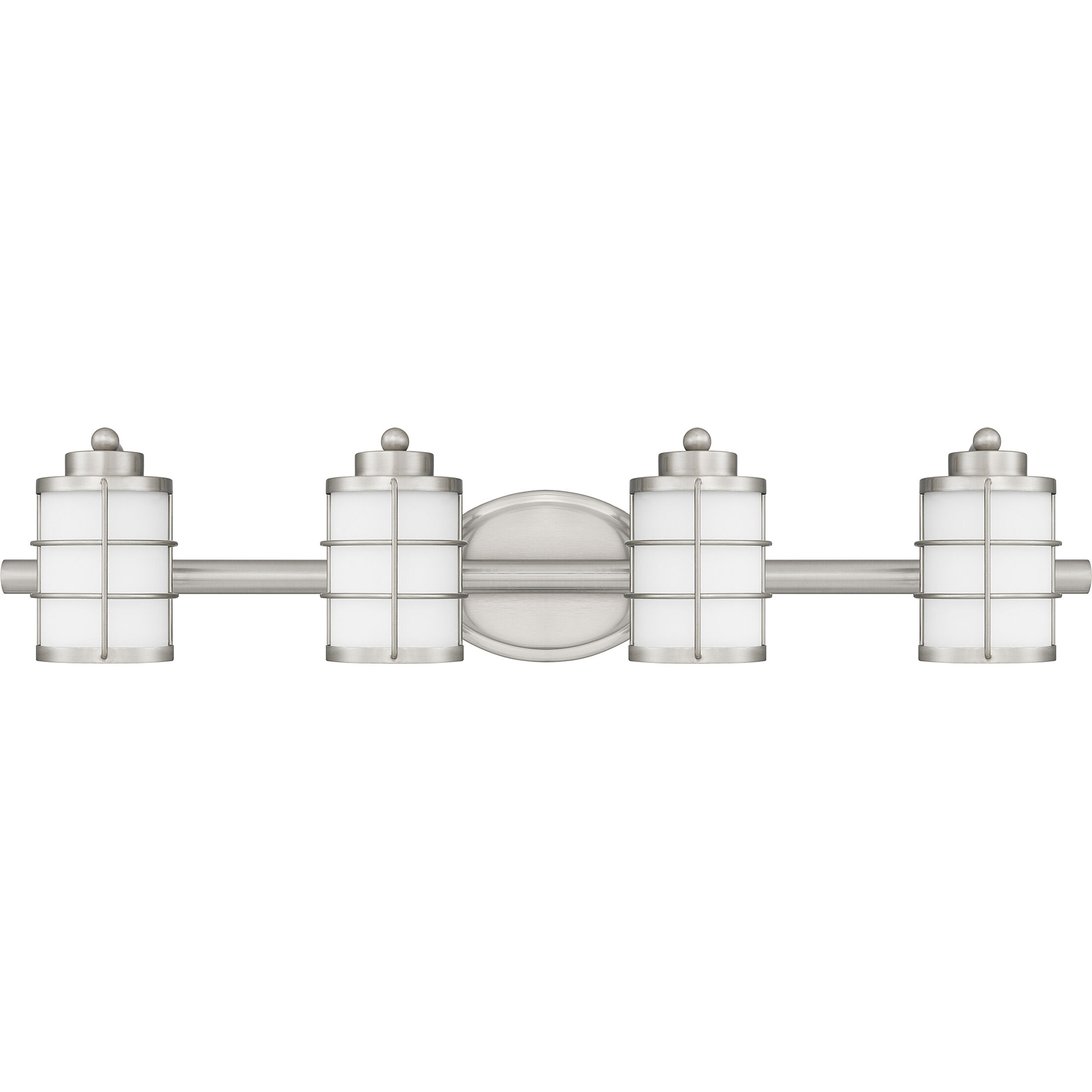 Hazlett 4 Light 31 inch Brushed Nickel Bath Light Wall Light