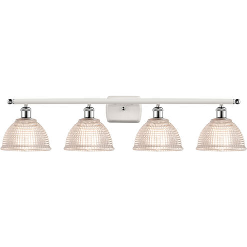 Ballston Arietta 4 Light 36 inch White and Polished Chrome Bath Vanity Light Wall Light, Ballston