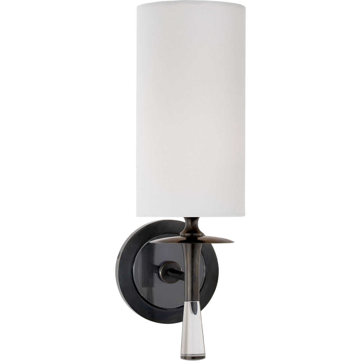 AERIN Drunmore 1 Light 4.5 inch Bronze with Crystal Single Sconce Wall Light in Linen