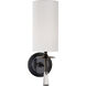 AERIN Drunmore 1 Light 4.5 inch Bronze with Crystal Single Sconce Wall Light in Linen