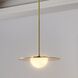 Solstice LED 15.75 inch Polished Brass Convertible Pendant Ceiling Light
