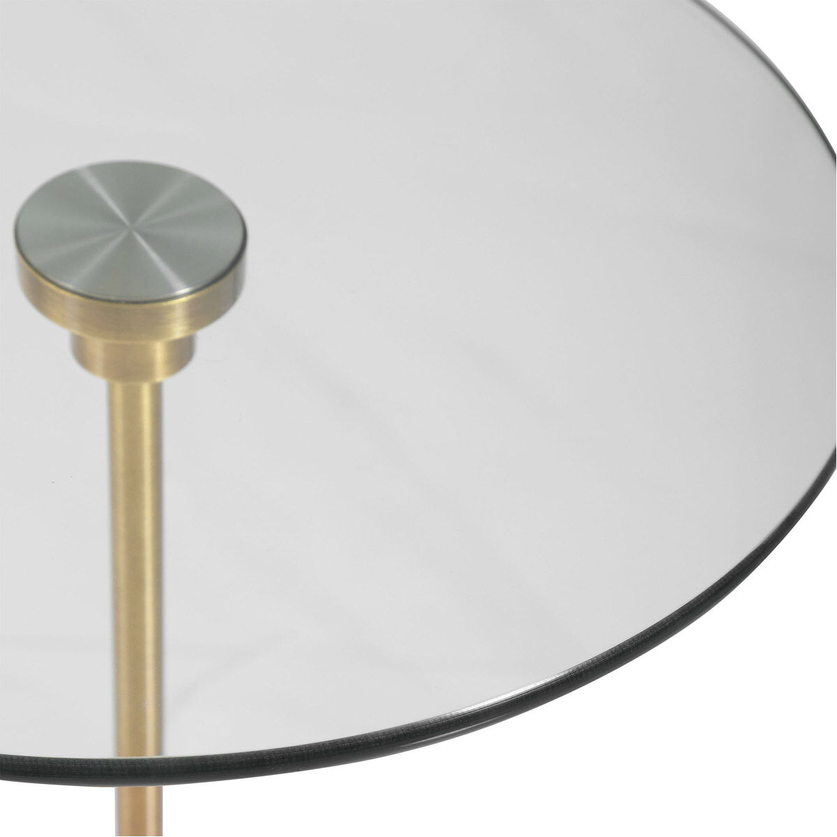 Portsmouth 24 X 16 inch Brushed Brass and White Marble Accent Table