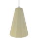 Radiance Collection - Fluted Pendant Ceiling Light in Brushed Nickel, White Cord, Replaceable Bulb, Vanilla Gloss, 9W x 13H, Form+Finish+Function