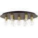 Hillview 7 Light 24 inch Bronze Flush Mount Ceiling Light