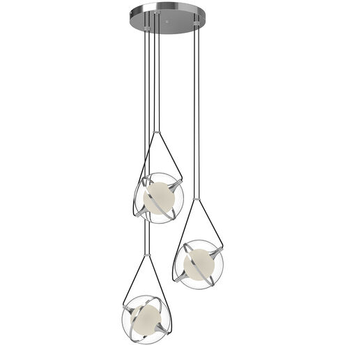 Aries LED 17.63 inch Chrome Chandelier Ceiling Light